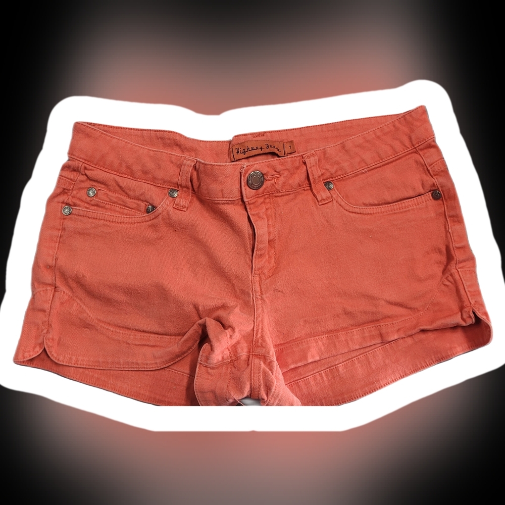 Highway Jeans Orange High Waist Junior's Shorts